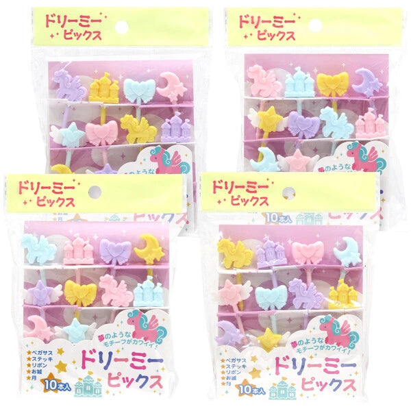 10 db mini nyárs - unikornis, kastély, masni, hold, csillag