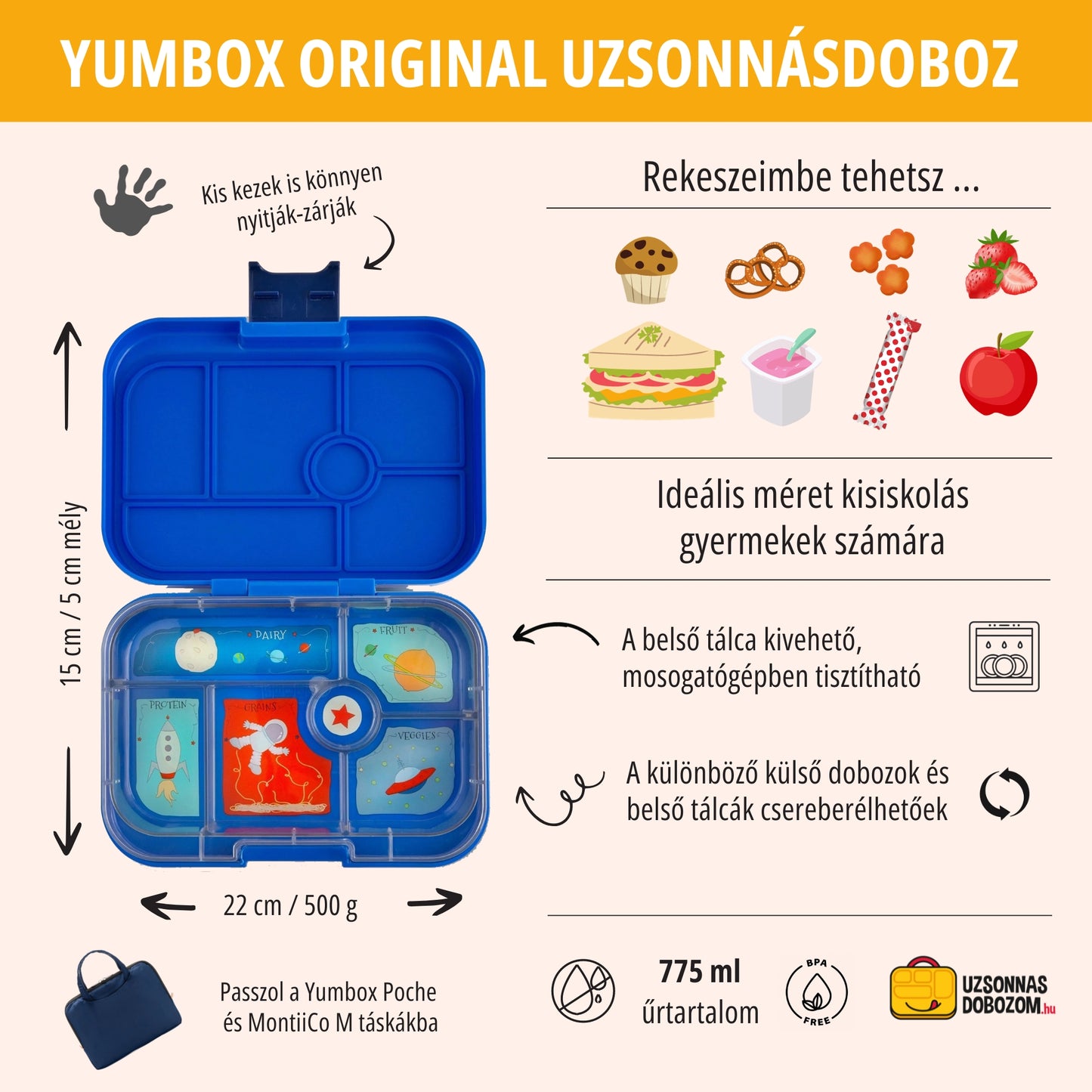 Yumbox Original Neptune Blue / Rocket