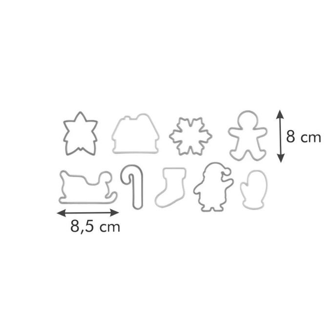 Karácsonyi sütikiszúrók (9 db)
