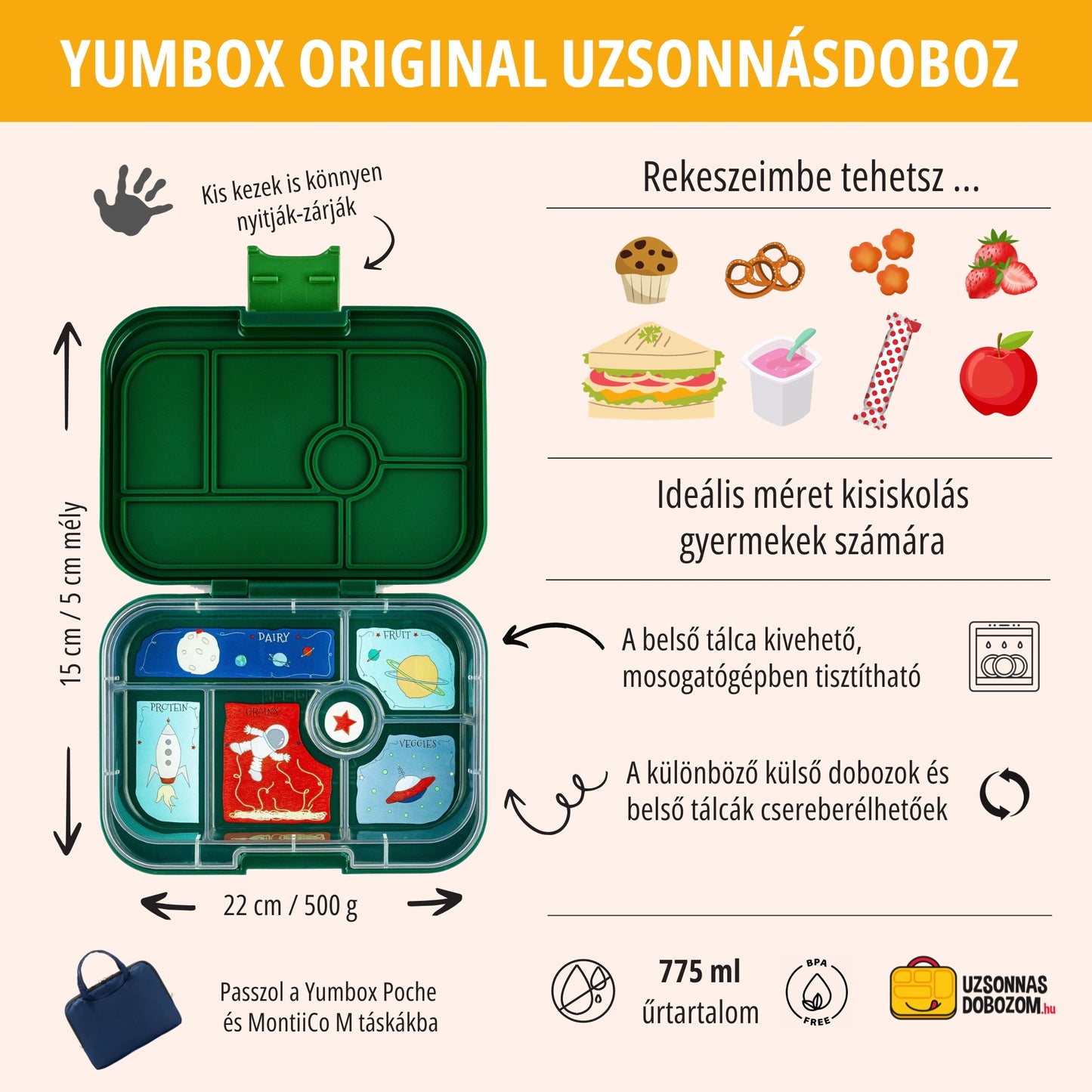 Yumbox Original Explore green / Rocket