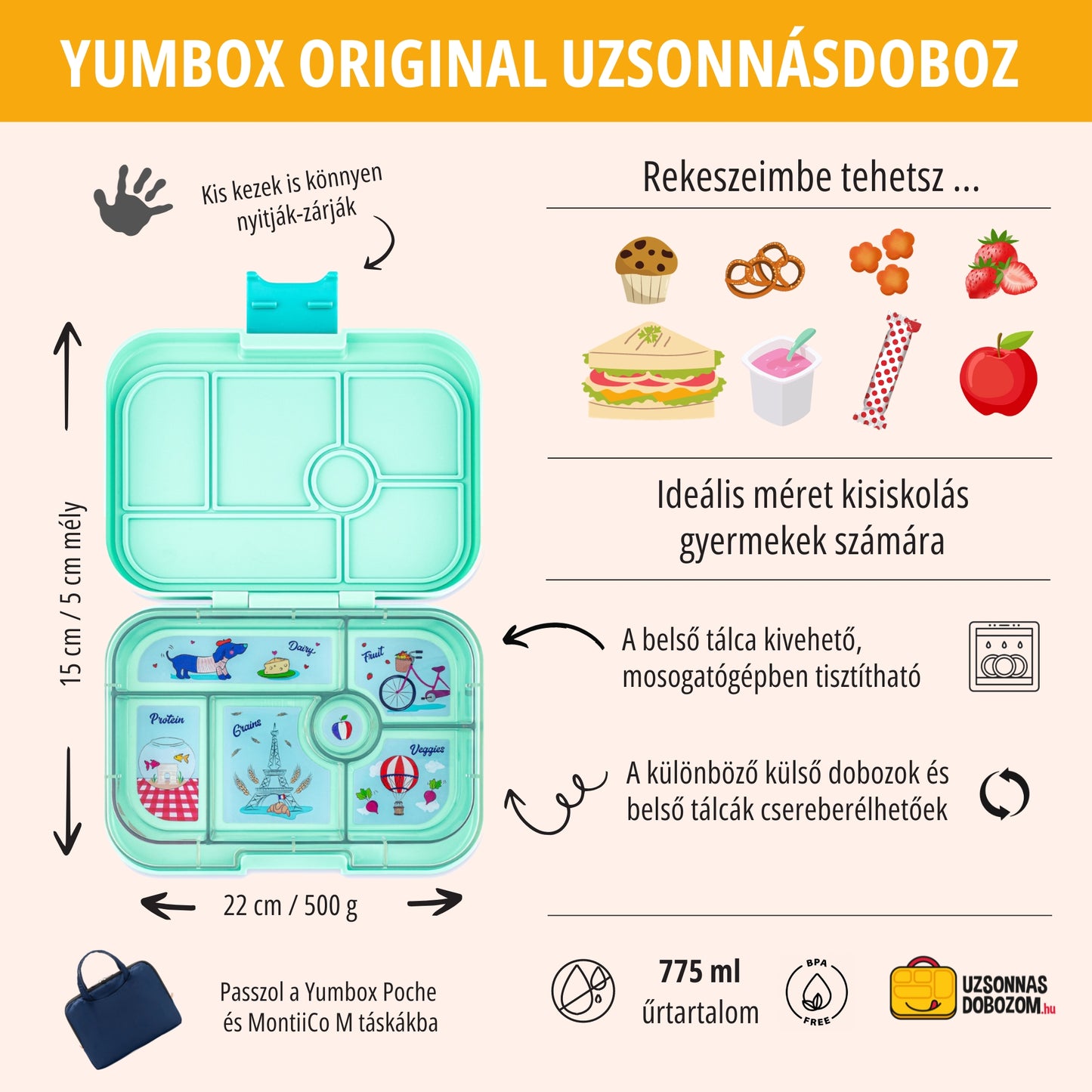 Yumbox Original Serene Aqua / Paris