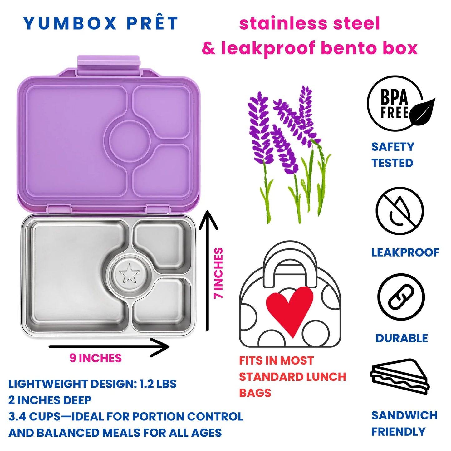 Yumbox Pret Lavande Purple
