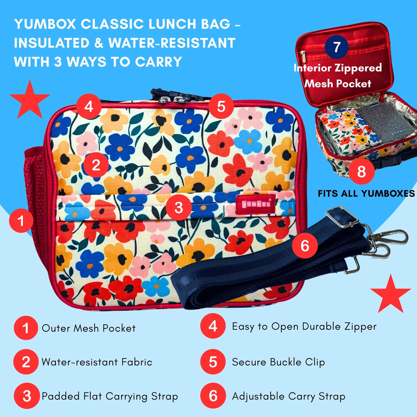Yumbox Classic - Poppy Flowers