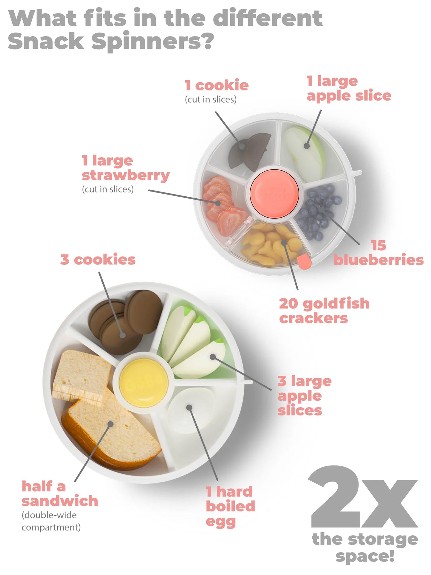 GöBe nagy Snack Spinner snacktartó (több színben)