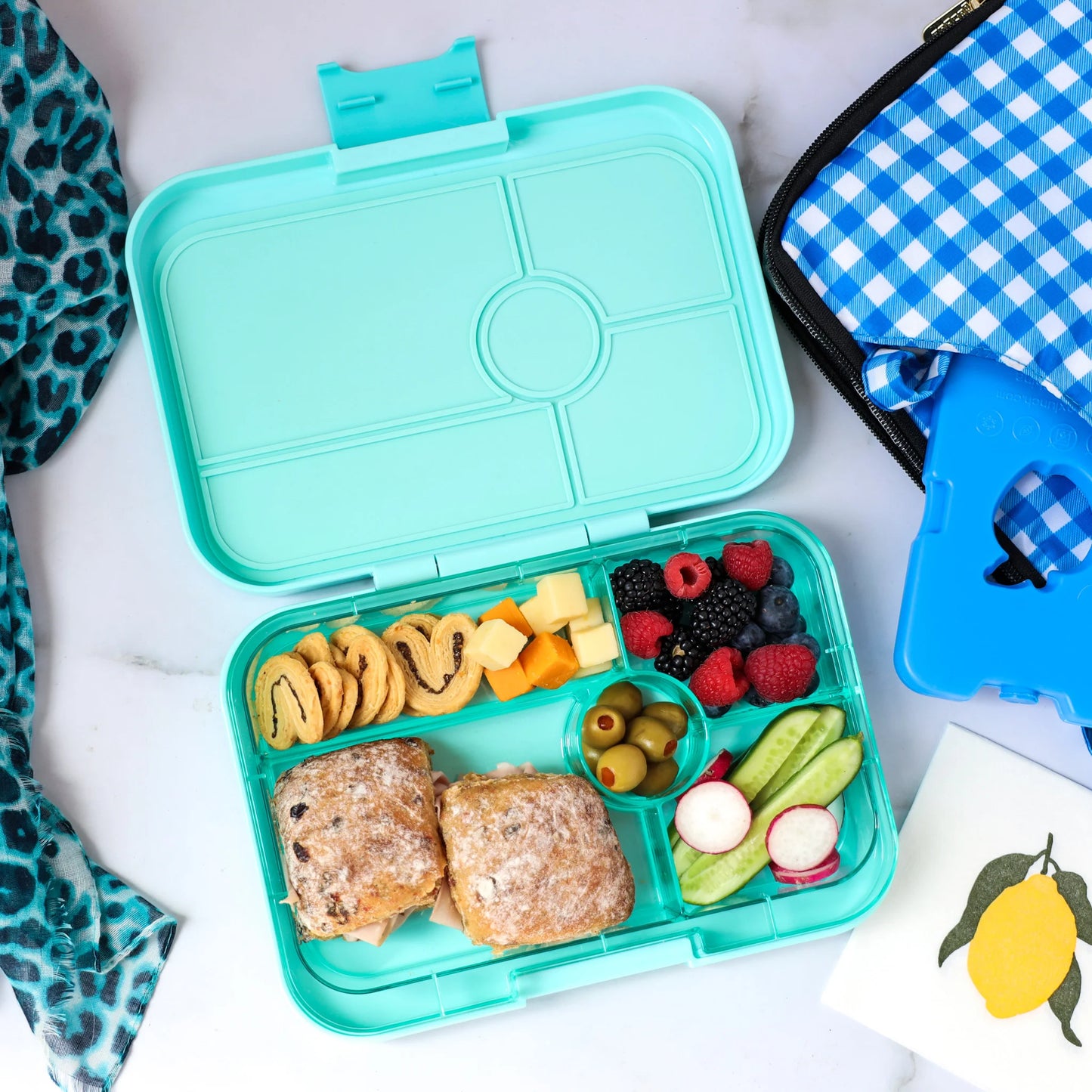 Yumbox Tapas XL Bali Aqua / Aqua Clear (5 rekeszes)