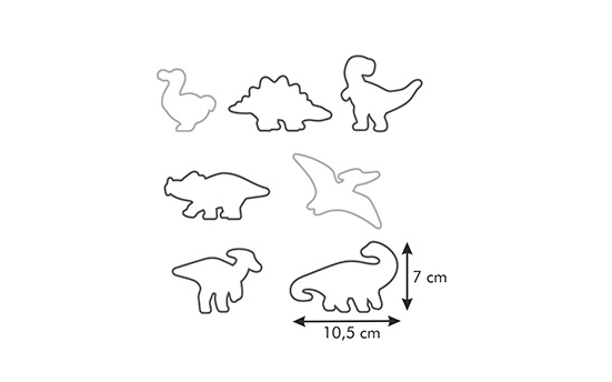 DELÍCIA KIDS sütikiszúrók - Dinoszauruszok (7 db)