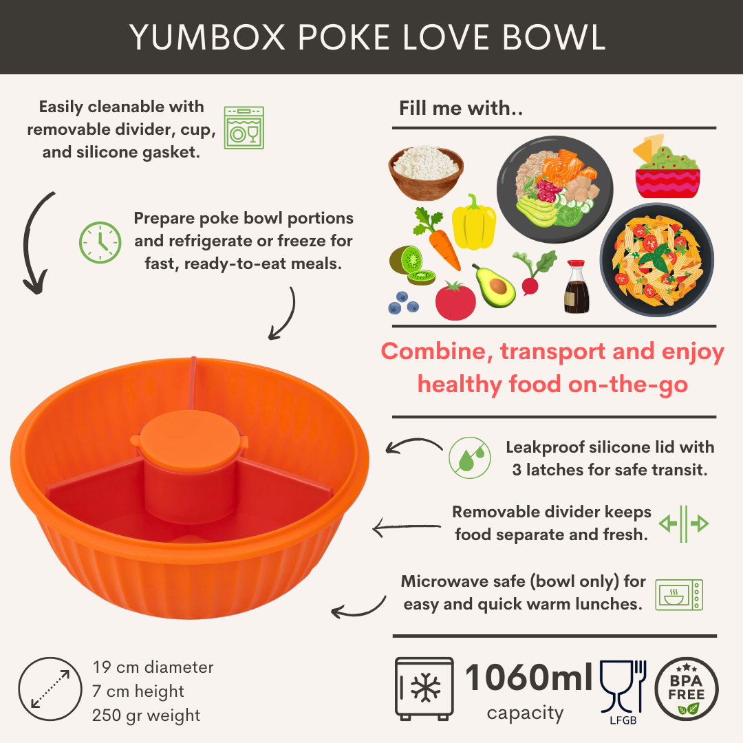 Yumbox salátás doboz - narancssárga