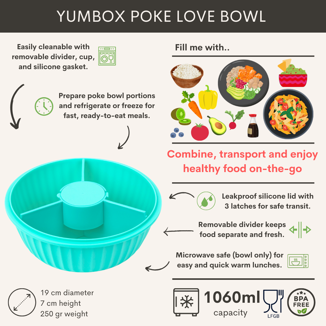 Yumbox salátás doboz - világoskék