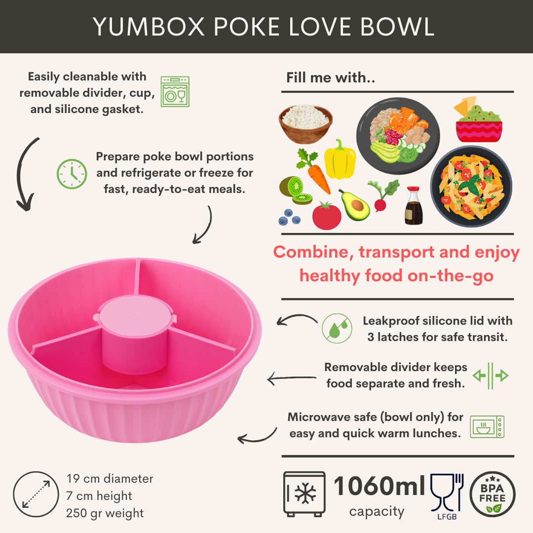 Yumbox salátás doboz - rózsaszín