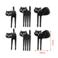 6 db mini villa - fekete cicák